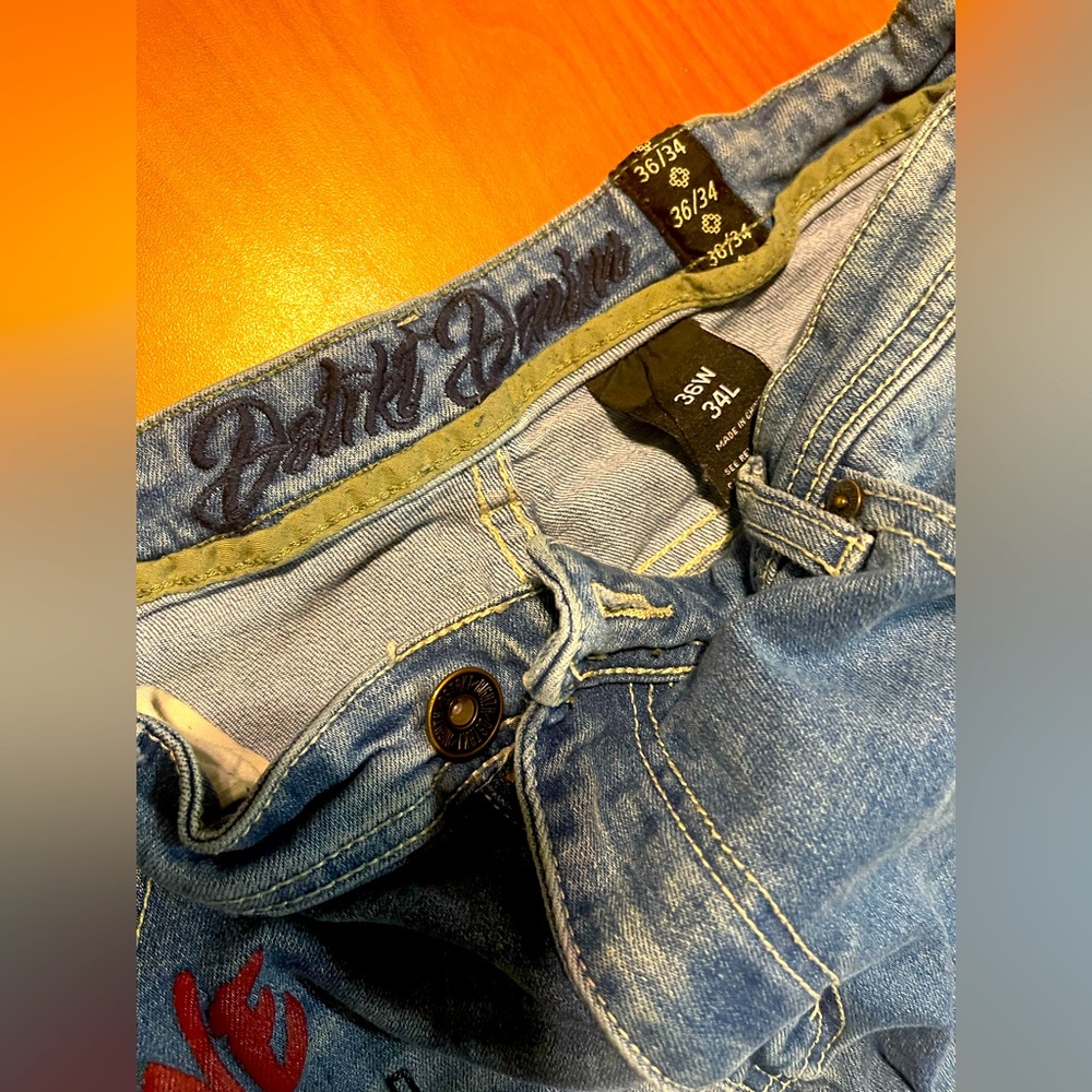 Blue Skinny Jeans with Distressed Details - Picture 4 of 8